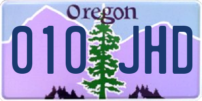 OR license plate 010JHD