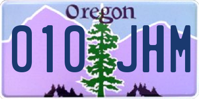 OR license plate 010JHM
