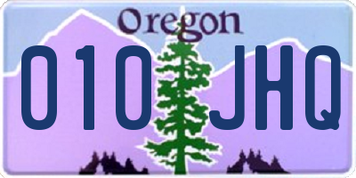 OR license plate 010JHQ