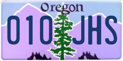 OR license plate 010JHS