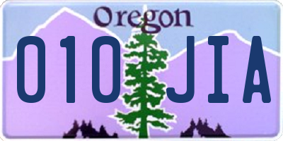 OR license plate 010JIA
