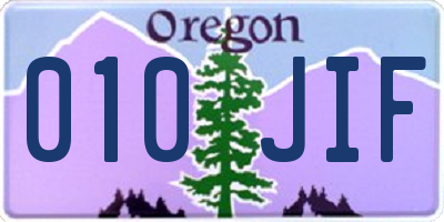OR license plate 010JIF