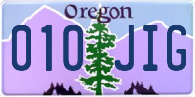 OR license plate 010JIG