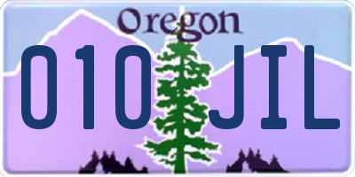 OR license plate 010JIL