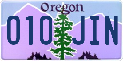 OR license plate 010JIN