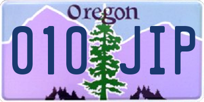 OR license plate 010JIP