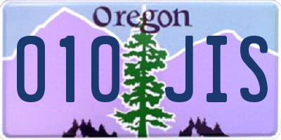 OR license plate 010JIS