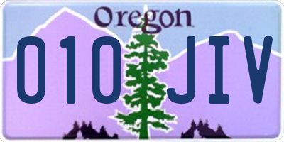 OR license plate 010JIV