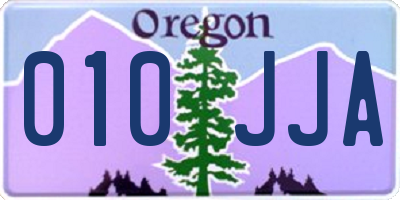 OR license plate 010JJA