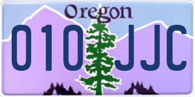OR license plate 010JJC