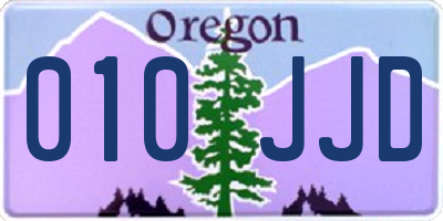 OR license plate 010JJD