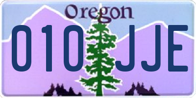 OR license plate 010JJE