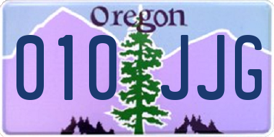 OR license plate 010JJG