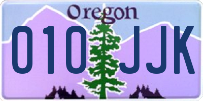 OR license plate 010JJK