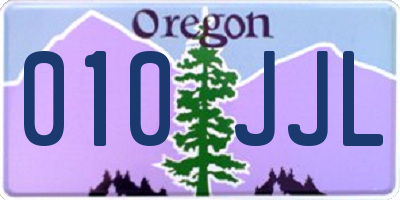 OR license plate 010JJL