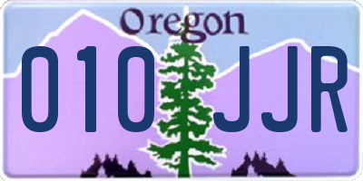 OR license plate 010JJR