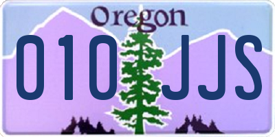 OR license plate 010JJS