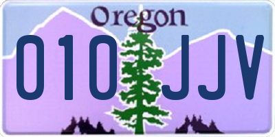 OR license plate 010JJV