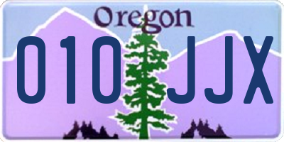 OR license plate 010JJX