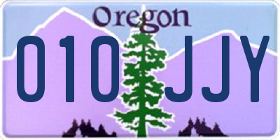 OR license plate 010JJY