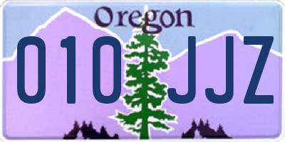 OR license plate 010JJZ