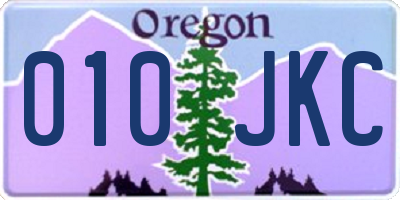 OR license plate 010JKC