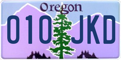 OR license plate 010JKD