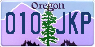 OR license plate 010JKP