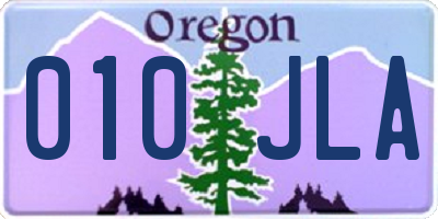 OR license plate 010JLA