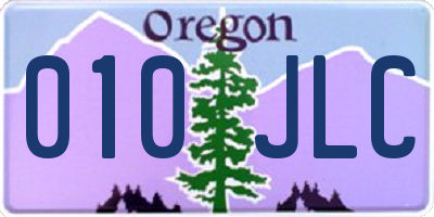 OR license plate 010JLC