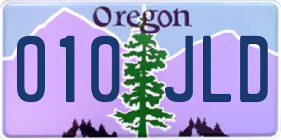 OR license plate 010JLD