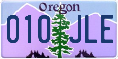 OR license plate 010JLE