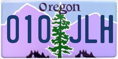 OR license plate 010JLH
