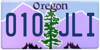 OR license plate 010JLI