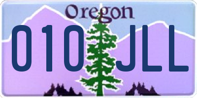 OR license plate 010JLL
