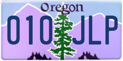 OR license plate 010JLP