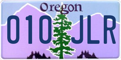 OR license plate 010JLR