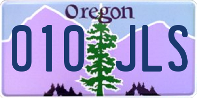 OR license plate 010JLS