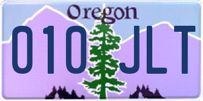 OR license plate 010JLT