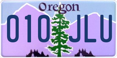 OR license plate 010JLU