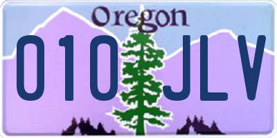OR license plate 010JLV