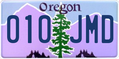 OR license plate 010JMD