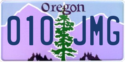 OR license plate 010JMG
