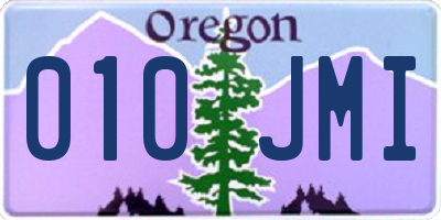OR license plate 010JMI