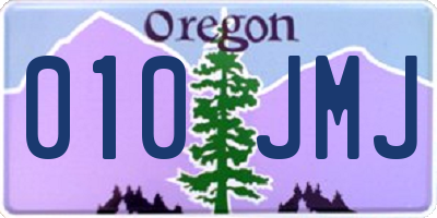 OR license plate 010JMJ