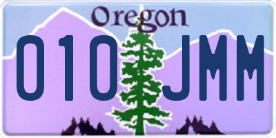 OR license plate 010JMM