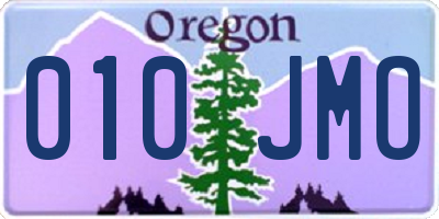OR license plate 010JMO