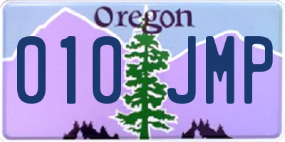 OR license plate 010JMP
