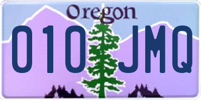 OR license plate 010JMQ