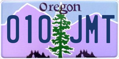 OR license plate 010JMT